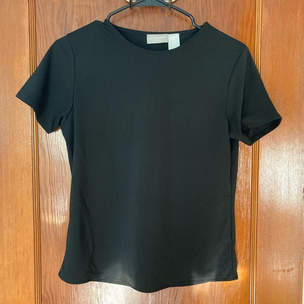 Liz Claiborne Black Short Sleeve Formal Shirt 🖤✨🖤✨